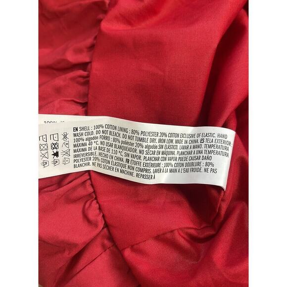 Hyacinth‎ House Red Puff Sleeve Smocked Scoop Neck Blouse Size XL - Picture 5 of 5